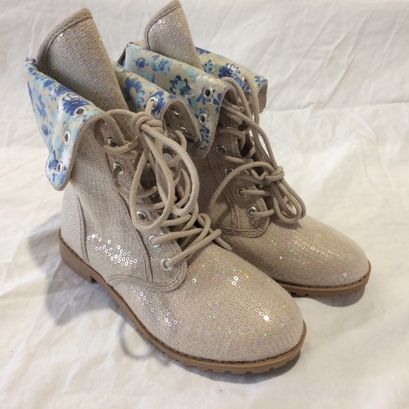 girls cream boots